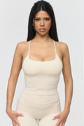 Vanilla Cross-Back Sculpt Top