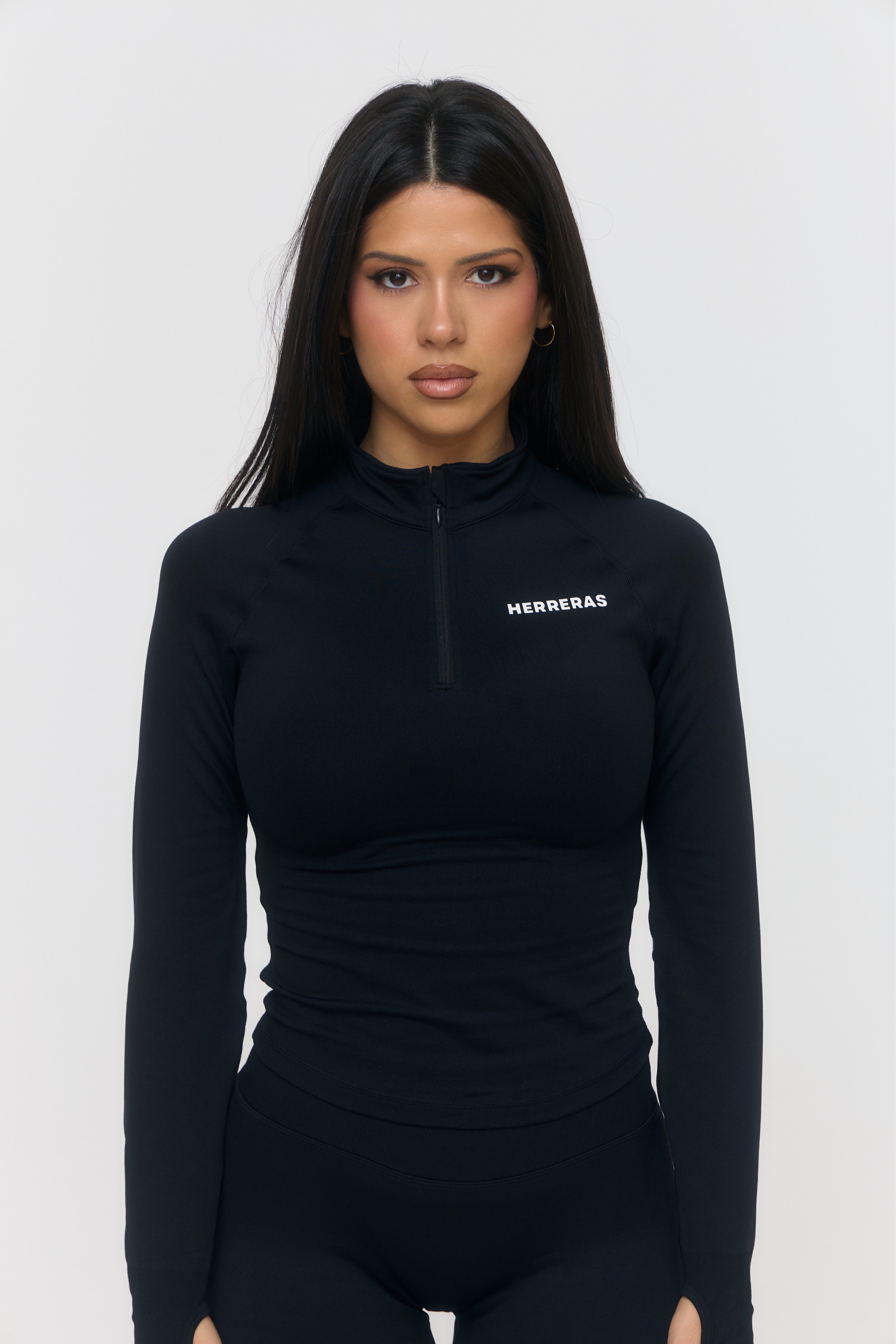 Onyx Zip Sculpt Top